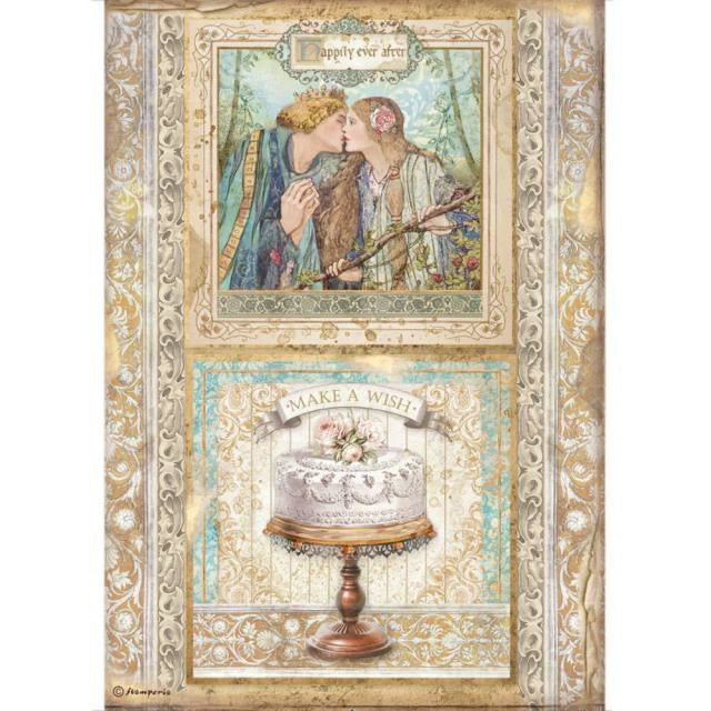 Papier de riz A4 en paquet - cadre de gâteau de La Belle au bois dormant