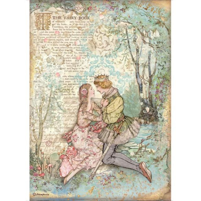 Lot de papier de riz A4 - Amoureux de La Belle au bois dormant