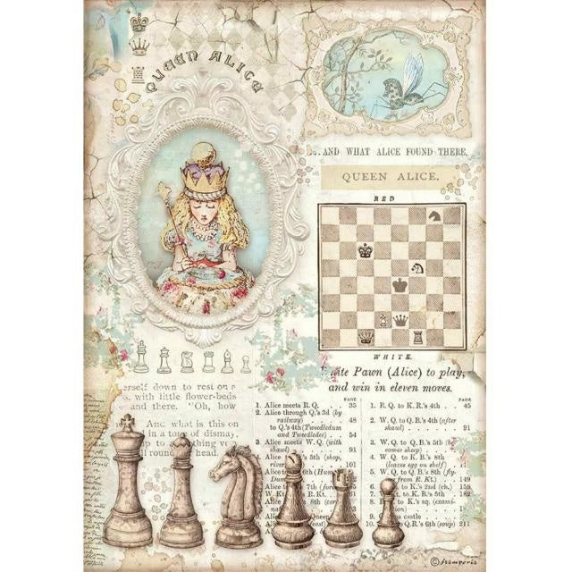 Lot de papier de riz A4 - Reine Alice