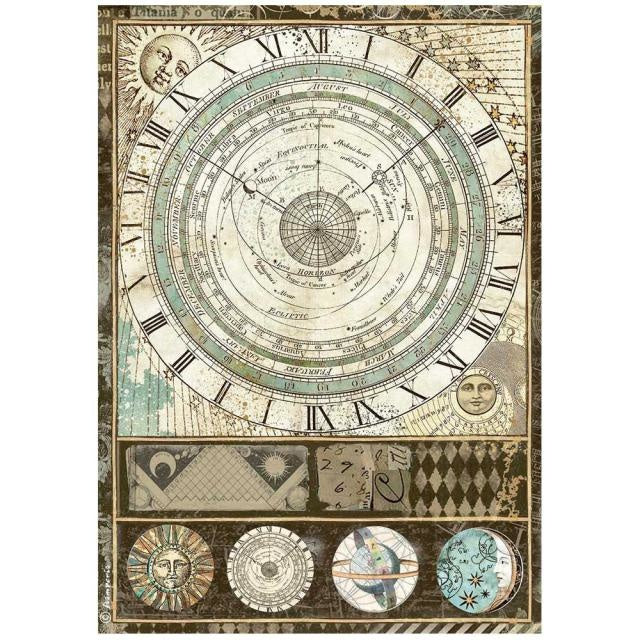 Lot de papier de riz A4 - Alchimie, astrolabe