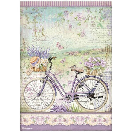 Papier de riz A4 conditionné - bicyclette de Provence