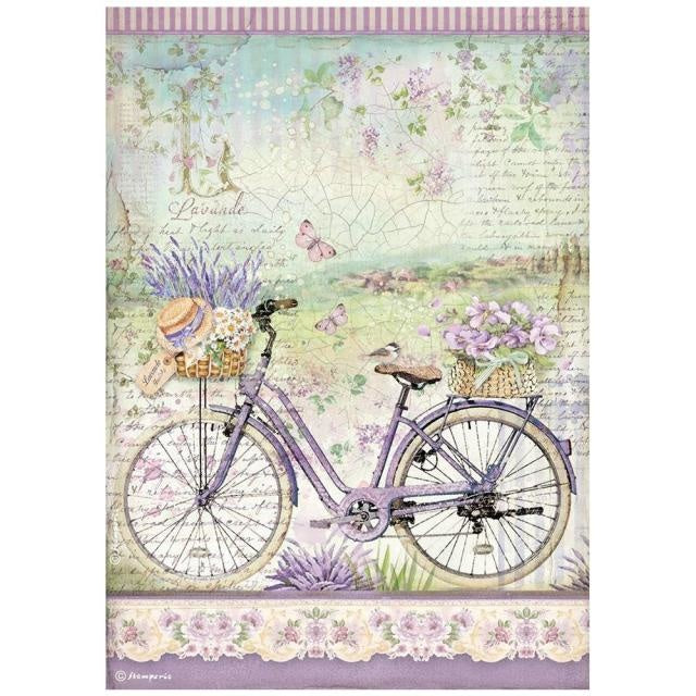 Papier de riz A4 conditionné - bicyclette de Provence