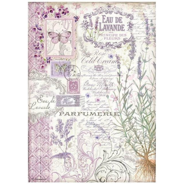 Papier de riz A4 en paquet - Provence eau de lavande
