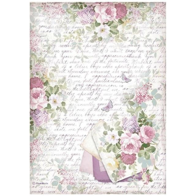 Papier de riz A4 conditionné - bouquet de Provence