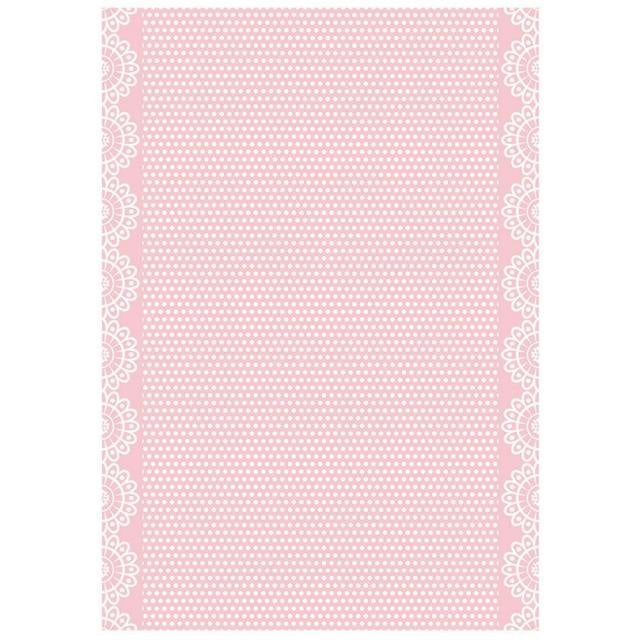 Papier de riz A4 conditionné - texture DayDream rose