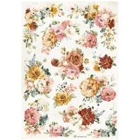 Papier de riz A4 en paquet - Garden of Promises, texture florale
