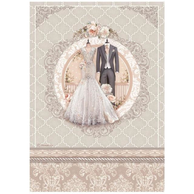 Papier de riz A4 en paquet - robe de mariée You and me
