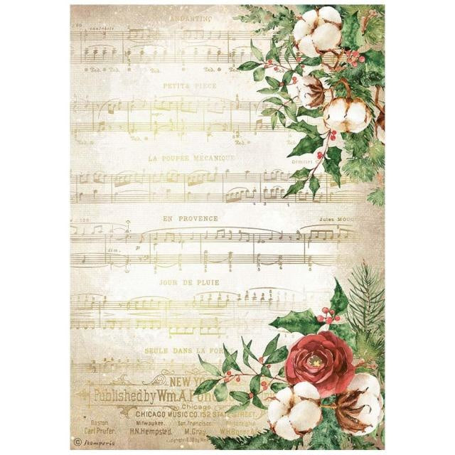 Papier de riz A4 - Musique de la maison romantique pour les fêtes