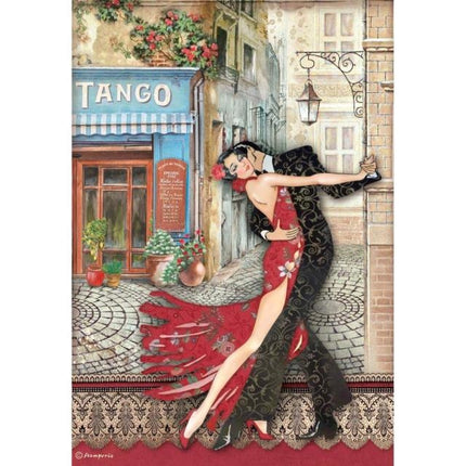 Papier de riz A4 en paquet - Desire tango