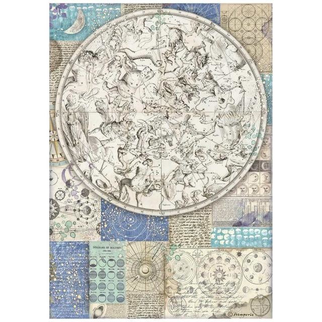 Papier de riz A4 - Zodiaque Cosmos Infinity