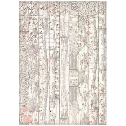 Papier de riz A4 en paquet - Motif bois doux d’hiver
