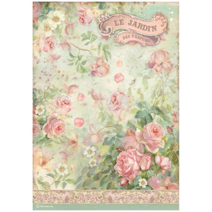 Papier de riz A4 en paquet - Rose Parfum Le jardin des parfums