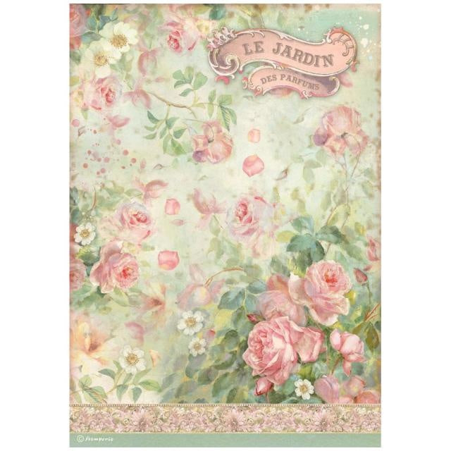 Papier de riz A4 en paquet - Rose Parfum Le jardin des parfums