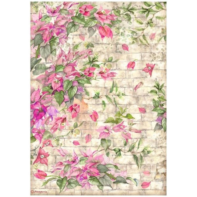 Papier de riz A4 en paquet - Bougainvillier Blue Dream