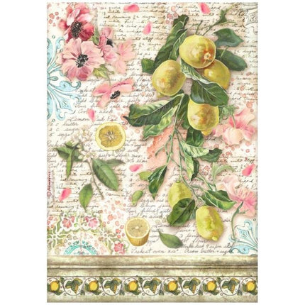Papier de riz A4 en paquet - Citrons Blue Dream