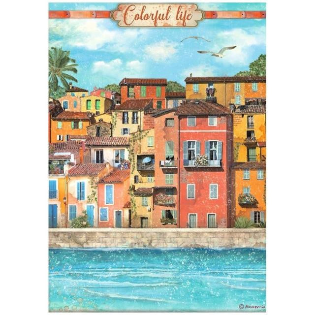 Papier de riz A4 en paquet - Vie colorée Blue Dream