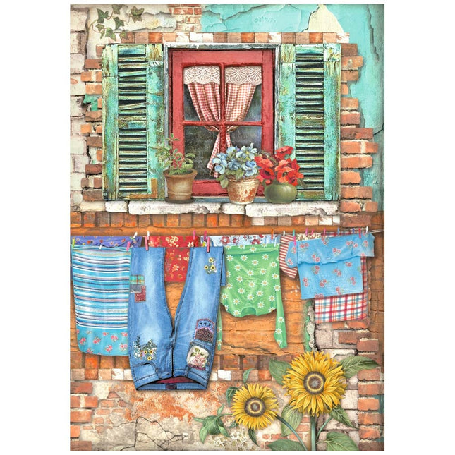 Papier de riz A4 emballé - Fenêtre Sunflower Art