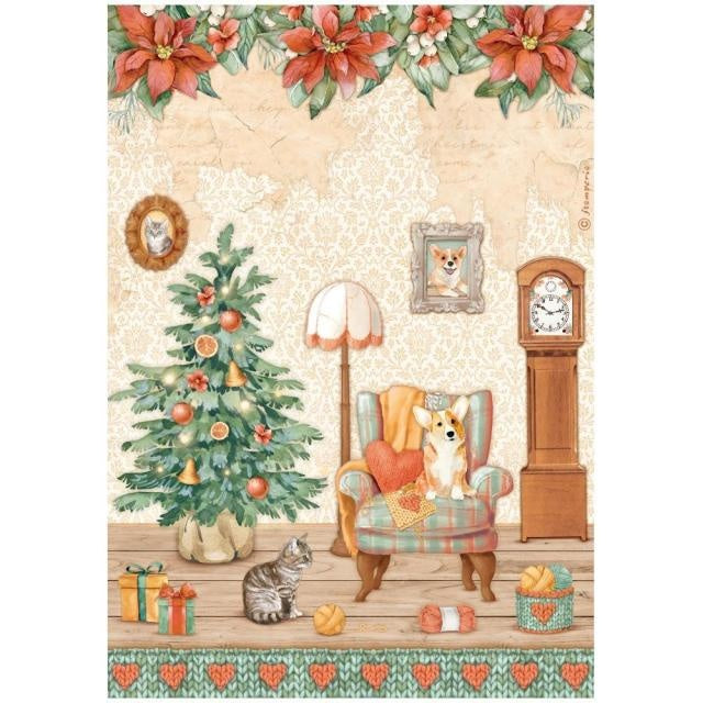 Papier de riz A4 sous emballage - All Around Christmas chambre douillette