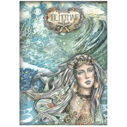 Papier de riz A4 emballé - Songs of the Sea La Sirène
