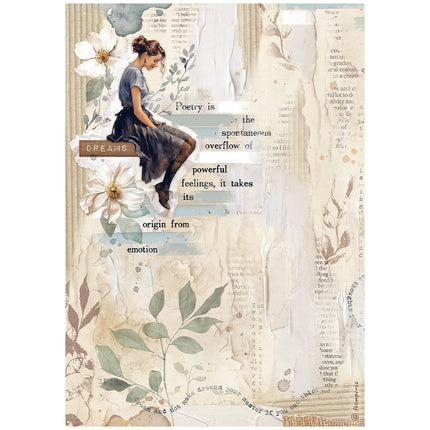 Papier de riz A4 en paquet - Create Happiness Secret Diary dame