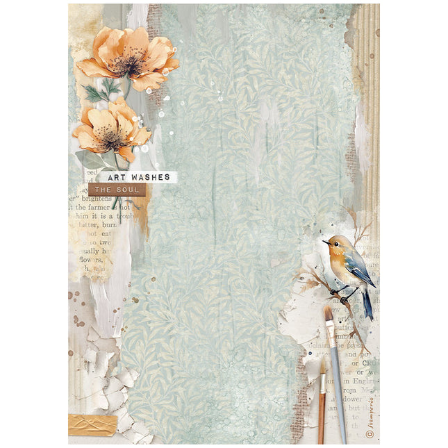 Papier de riz A4 en paquet - Create Happiness Secret Diary oiseau
