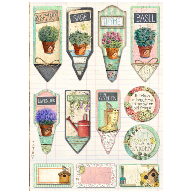 Papier de riz A4 imprimé - Étiquettes et labels de jardin