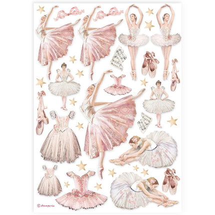 Papier de riz A4 imprimé - danseuse