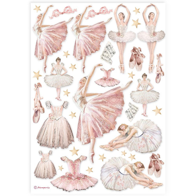 Papier de riz A4 imprimé - danseuse