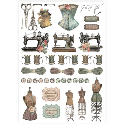 Papier de riz A4 imprimé - accessoires de couture