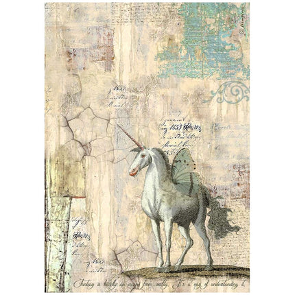 Papier de riz A4 emballé - Licorne Wonderland