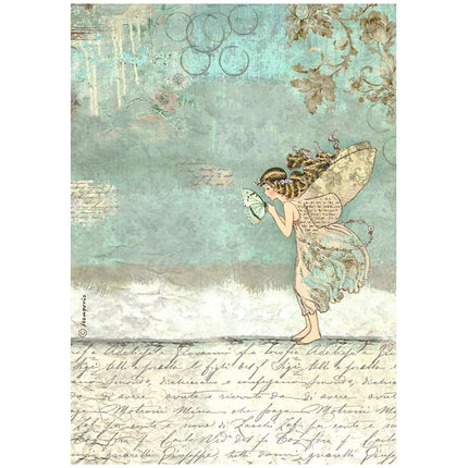 Papier de riz A4 emballé - Fée Wonderland