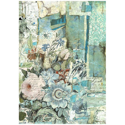 Papier de riz A4 emballé - Coin floral Wonderland