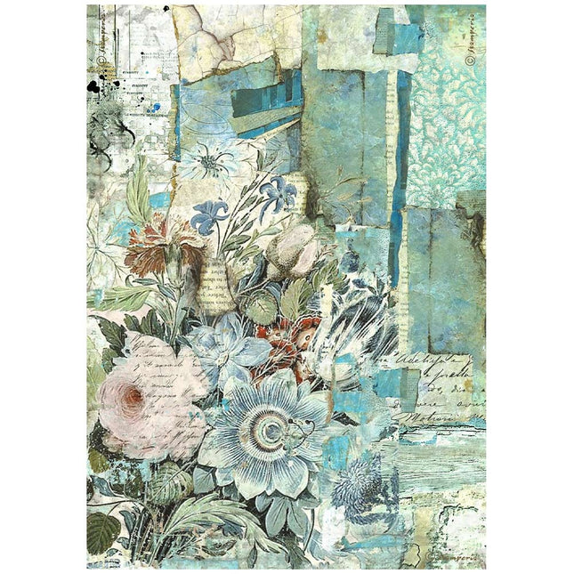 Papier de riz A4 emballé - Coin floral Wonderland