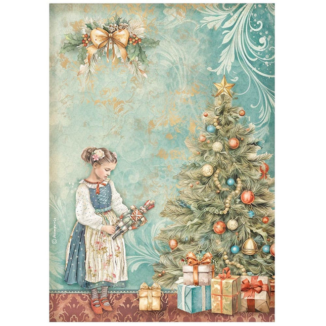 Lot de papier de riz A4 - Casse-Noisette, sapin de Noël