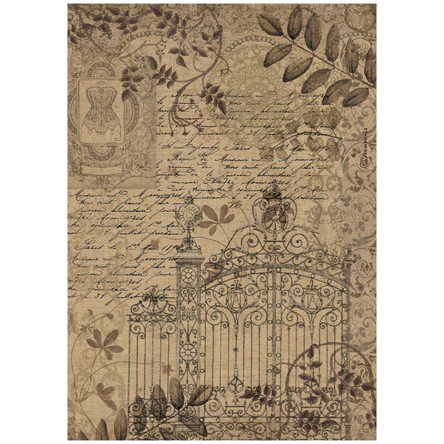 Papier de riz A4 en paquet - portail Old Lace