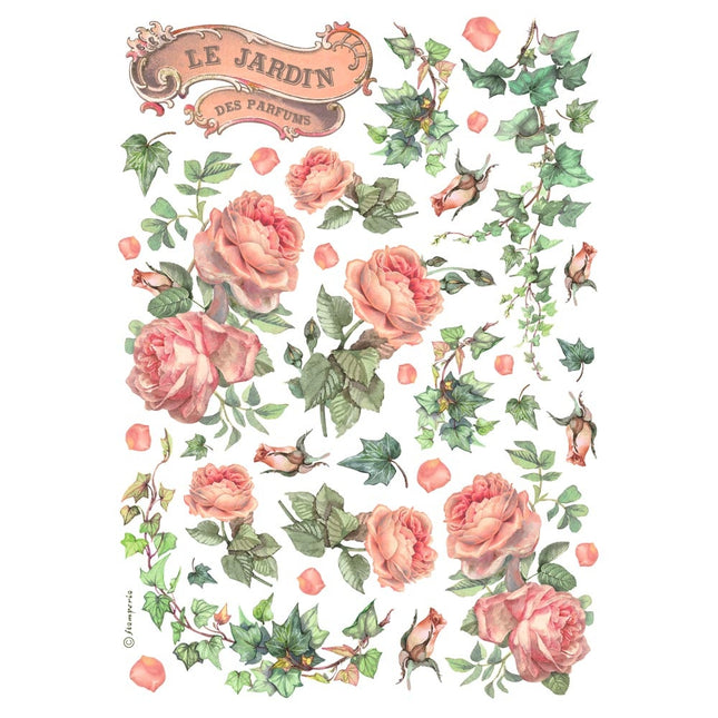 Papier de riz au format A4 - Les jardins des parfums