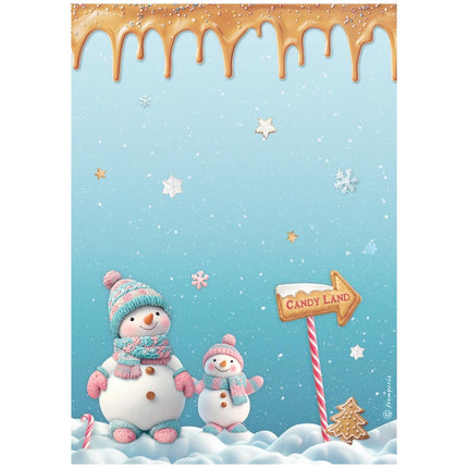 Sélection de 6 papiers de riz A4 - Candy Christmas