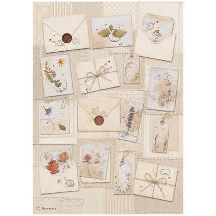 Sélection de 6 papiers de riz imprimés A4 pour arts créatifs - Flowers and Poems