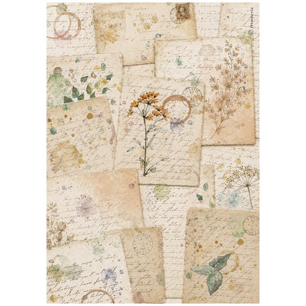 Sélection de 6 papiers de riz imprimés A4 pour arts créatifs - Flowers and Poems