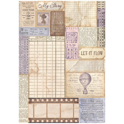 Sélection de 6 papiers de riz A4 - Quiet Days