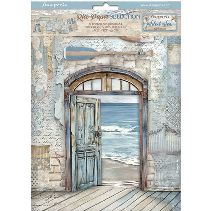 Sélection de 6 papiers de riz A4 - Silent Sea