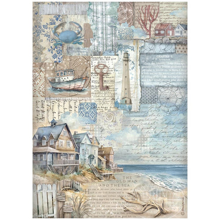 Sélection de 6 papiers de riz A4 - Silent Sea
