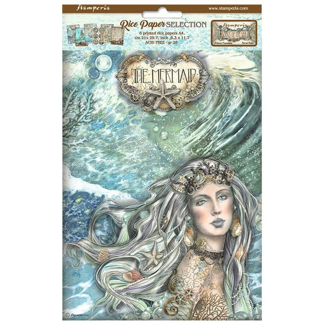 Sélection de 6 papiers de riz A4 - Songs of the Sea