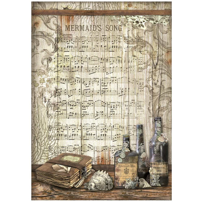 Sélection de 6 papiers de riz A4 - Songs of the Sea