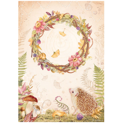 Sélection de 6 papiers de riz A4 - Woodland