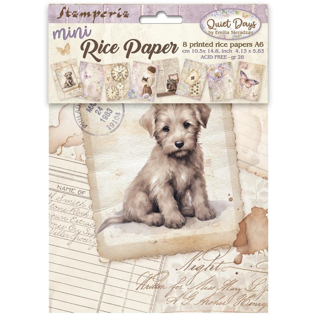 Mini-papier de riz A6, 8 feuilles  Quiet Days