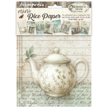 Mini papier de riz A6 8 feuilles  Herbarium Silvae