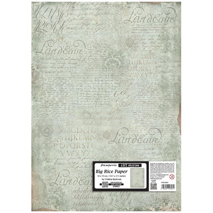 Grand papier de riz 50X70 cm - motif manuscrit