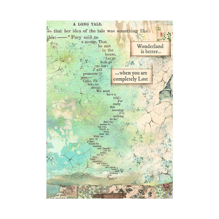 Sélection de 8 papiers de riz A6 à motifs - Alice Forever