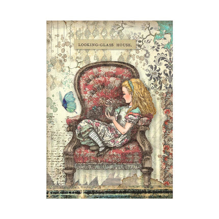 Sélection de 8 papiers de riz A6 à motifs - Alice Forever